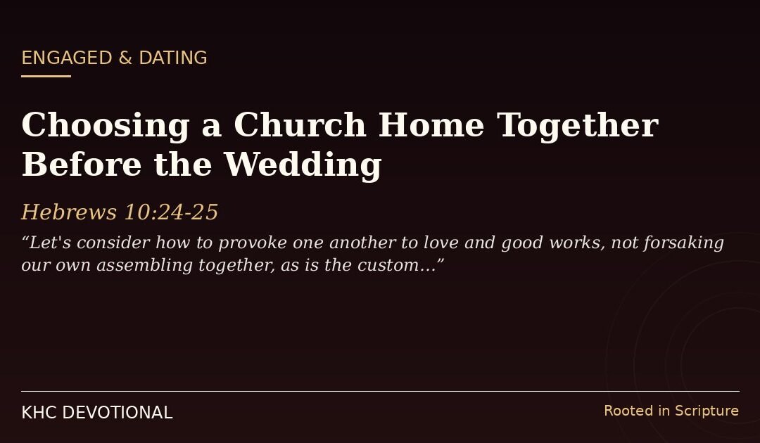 Choosing a Church Home Together Before the Wedding